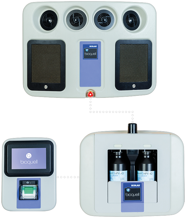 Bioquell SeQure fixed bio-decontamination system components