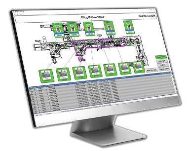 enVigil monitoring software showing a filling machine isolator