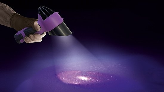 Klercide UV validation torch in use