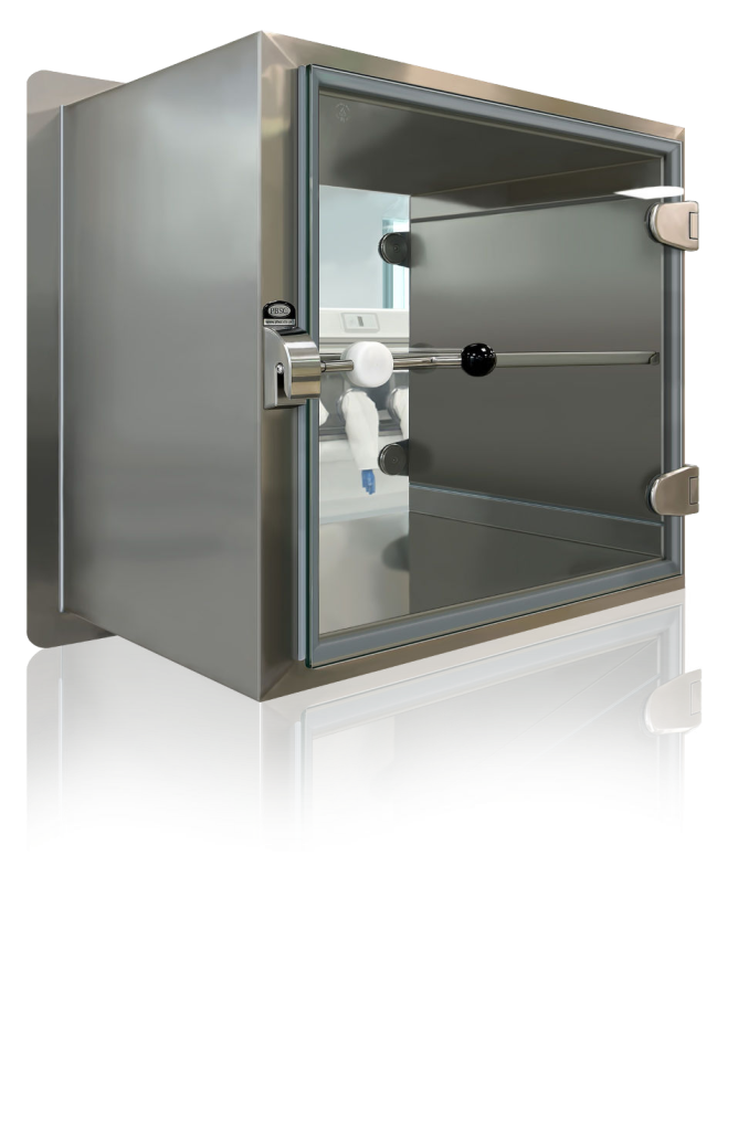PBSC wall mounted pass through hatch